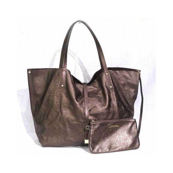 Tiffany & Co Handbags - Pre Loved Tiffany & Co Tiffany  Co Metallic Leather Tote Bag with Matching Pouch